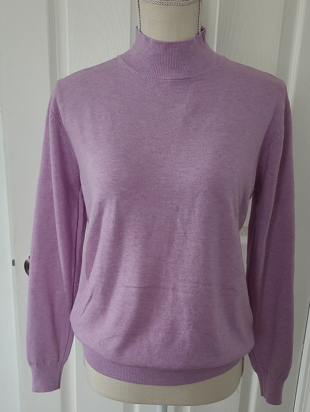 Women's Lilac Mock Neck Sweater